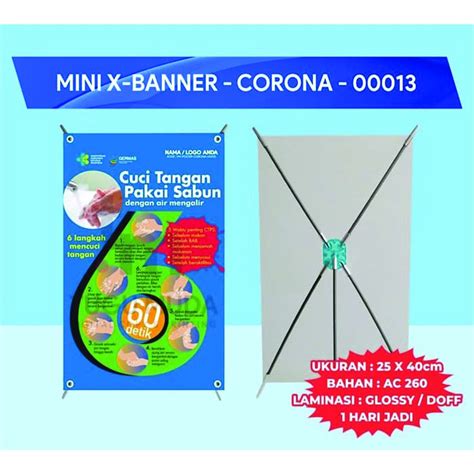 Jual Cetak Mini Bannermini X Banner Ivory 260grlaminasi 6 Langkah