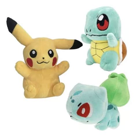 Kit Pok Mons Pel Cia Cm Pikachu Squirtle Bulbasaur