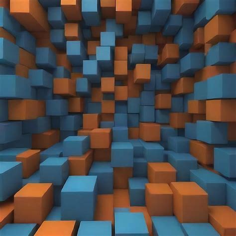 Premium Photo A Blue And Orange Cube With One That Says Blocks