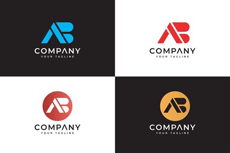 Branding identity corporate vector logo ab design 10952117 Vector Art ...