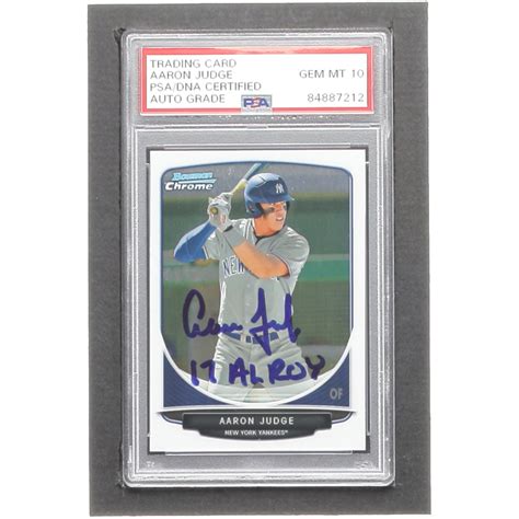 Aaron Judge Signed 2013 Bowman Chrome Draft Draft Picks BDPP19 RC