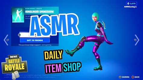 Asmr Fortnite New Gunslinger Smokeshow Emote Daily Item Shop 🎮🎧 Relaxing Whispering 😴💤 Youtube