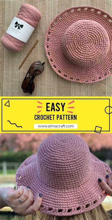 25 Crochet Sun Hat Patterns For Your Cutest Summer Yet Elma Craft