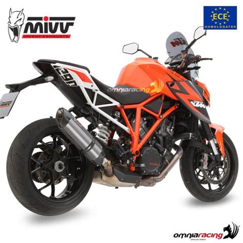 Mivv Exhaust Slip On Suono Approved Black Steel Ktm 1290 Superduke