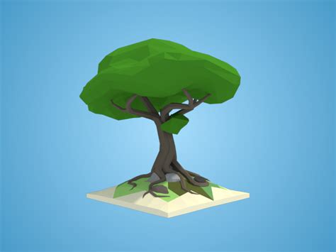 Low Poly Oak Tree By Bram Van Vliet On Dribbble