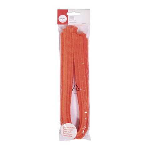 Chenille Cure Pipe Cm Par Orange Scrapmalin