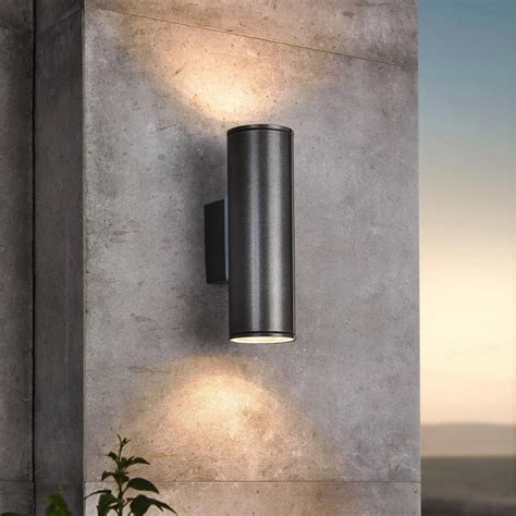 Riga Led Outdoor Anthracite Up And Down Wall Light 94103 The Lighting