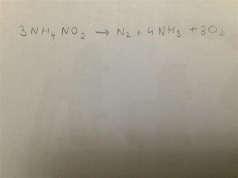 Nh4no2=nh3+n2+o2 balance it - Brainly.in