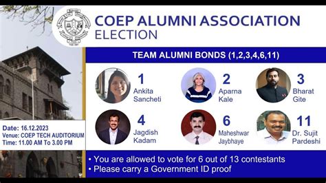 Coep Alumni Association Election Alumni Bond S Youtube