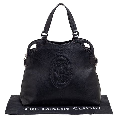 Cartier Black Leather Marcello De Cartier Satchel At 1stdibs