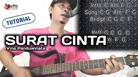 SURAT CINTA VINA PANDUWINATA CHORD GUITAR KUNCI GITAR LENGKAP YouTube