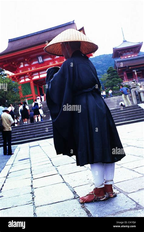 A Japanese Buddhist Monk In Kyoto Japan Stock Photo Alamy