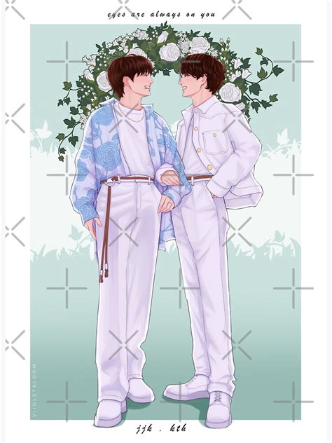 Taekook Fanart Wedding Day Sticker For Sale By Viioletbloom Redbubble