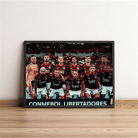 Quadro Time do Flamengo Campeão da Libertadores 2019 2131 Elo7