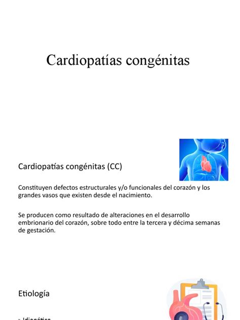 Cardiopatías Congénitas Pdf Defecto Cardiaco Congenito