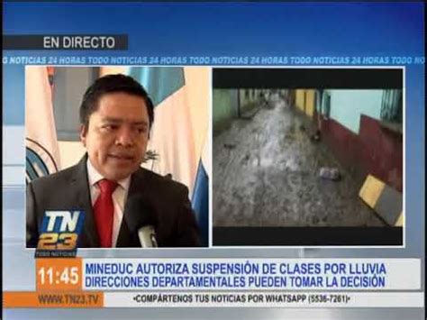 Mineduc autorizó la suspensión de clases por lluvias YouTube