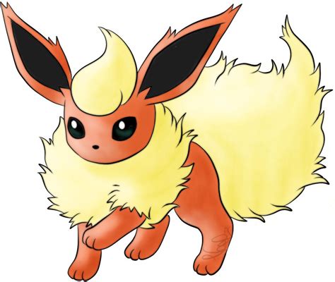 Flareon-Coloured Lineart by Noel-TF on DeviantArt