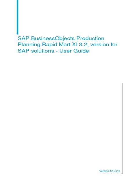 Xi3 Rm Sap Pp Ug En Pdf Scheduling Production Processes