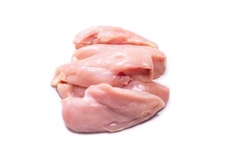 Premium Photo Raw Chicken Fillet Isolated On White Background Top View