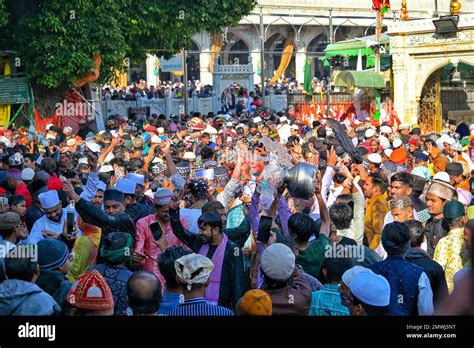 Ajmer Rajasthan India St Feb Devotees Sprinkled Water During