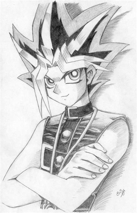 Card Sketches Drawing Sketches Pencil Drawings Yugioh Yami Atem