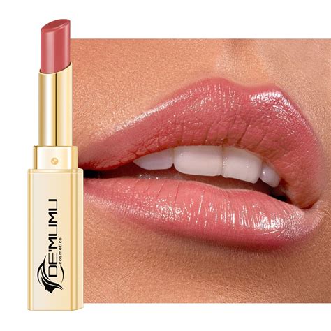 De Mumu Nude Pink Lipstick For Women Hydrating Lipstick Glossy Moisture Lip Gloss Sheer Medium