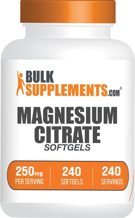 Amazon BulkSupplements Magnesium Citrate Softgels Magnesium