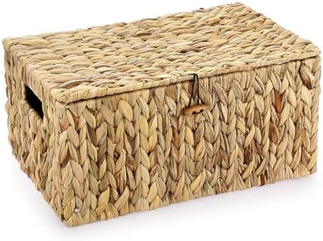 Woodluv Water Hyacinth Under Bed Storage Box Chest Basket Large