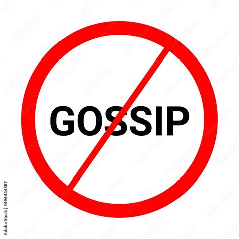 No Gossip Sign Stock Illustration Adobe Stock