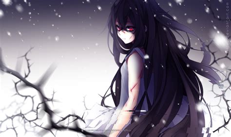 Evil Anime Girl With Red Eyes