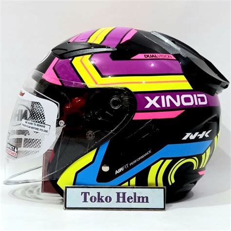 Jual Helm NHK Halfface Double Visor NHK R1 Motif XINOID NAPOLEON NEMA