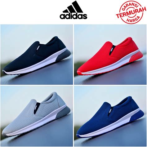 Jual Cod Sepatu Sneakers Olahraga Casual Pria Tanpa Tali Adidas