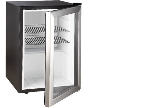 GuestFridge 65 Slim Stainless Steel Glass Door Guest Fridge By