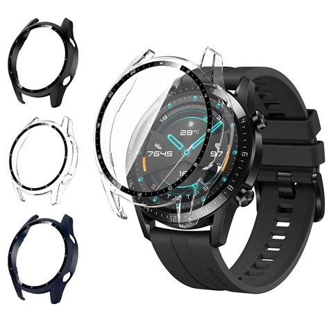 Tempered-Glass-Case-For-Huawei-Watch-GT2-46mm-Cover-Full-Coverage ...