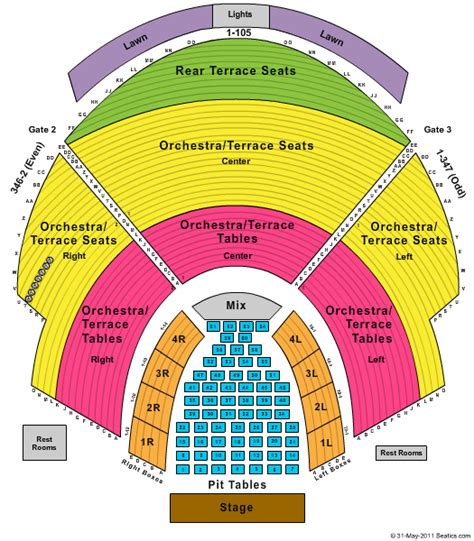 Red Rocks Amphitheatre Seating Chart