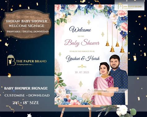 Indian Baby Shower Signs Valaikappu Godh Bharai Ceremony Welcome