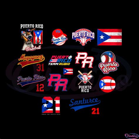 Puerto Rico World Baseball Classic 2023 Bundle PNG Sublimation Oladino