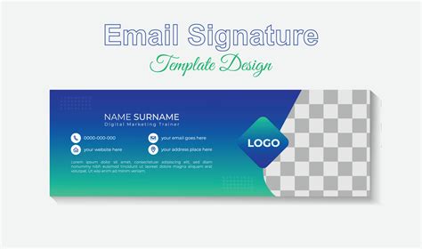 professional business email signature template 13703889 Vector Art at Vecteezy