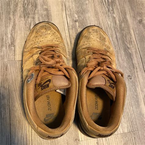 Nike Sb Dunk Low Wheat Skated Regular But Still Depop