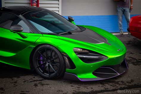 Custom Green Wrap On Mclaren 720s