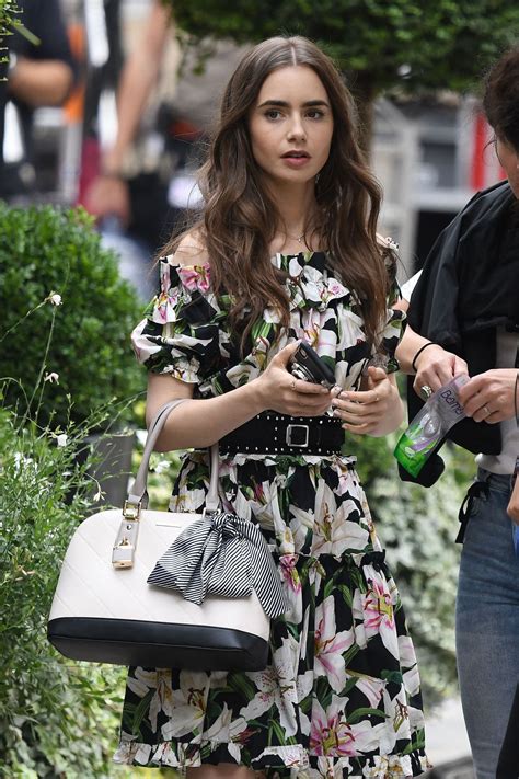 LILY COLLINS on the Set of Emily in Paris in Paris 08/13/2019 – HawtCelebs