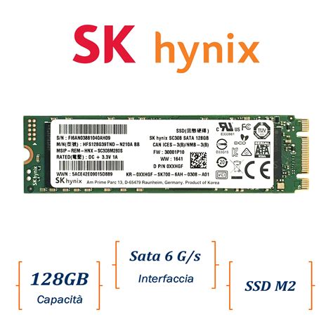 Ssd 128gb M2 Sata 2280 Interno Sk Hynix Sc308 Computer Pc Notebook 128 Gb