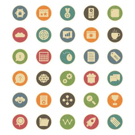 Set Of Vector Seo Search Engine Optimization Icons Vector Art At