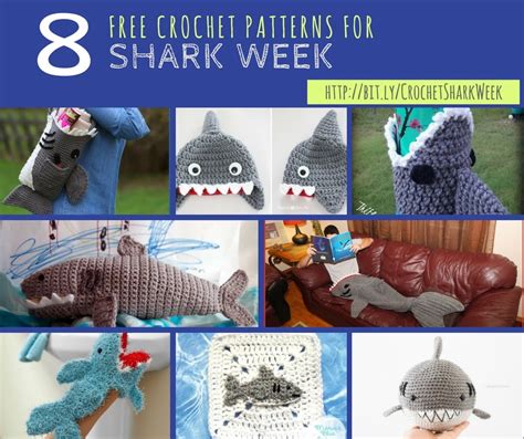 8 Free Shark Crochet Patterns For Shark Week Marly Bird