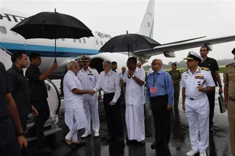 Kerala rain: PM Narendra Modi arrives in Kochi for aerial survey of ...