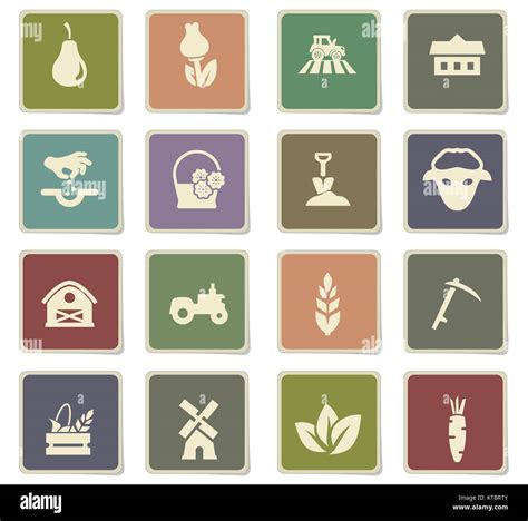 Agriculture Icon Set Stock Photo Alamy