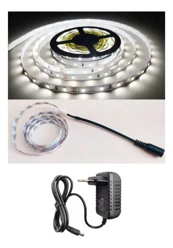 Fita De Led W Bivolt Metros Fonte V C Dupla Face Cor Da Luz