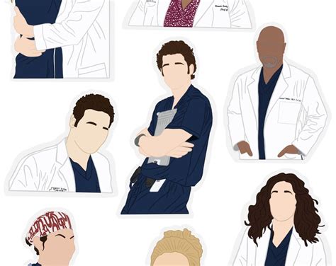 Greys Anatomy Sticker Pack Etsy