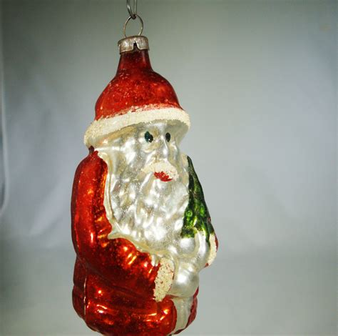 Santa Ornament West German Ornaments Christmas Ornaments Vintage Santa Ornament Vintage ...