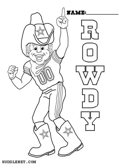 Dallas Cowboys: Free Coloring Pages - Huddlenet